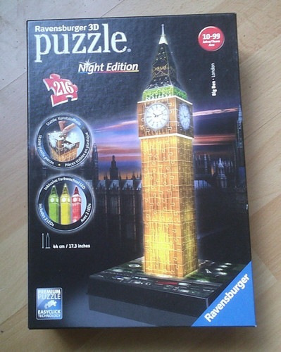Puzzle big ben night - ,