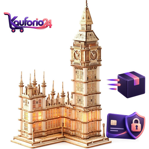 Puzzle big ben holzmodell - puzzle,